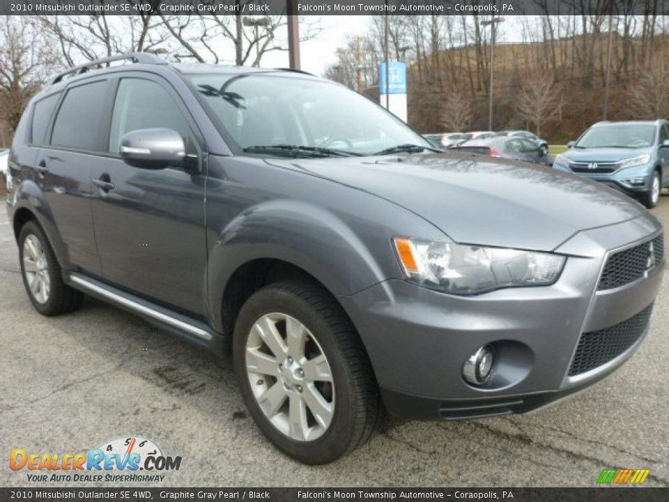 2010 Mitsubishi Outlander SE 4WD Graphite Gray Pearl / Black Photo #11