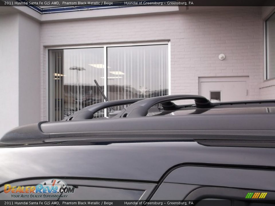 2011 Hyundai Santa Fe GLS AWD Phantom Black Metallic / Beige Photo #4