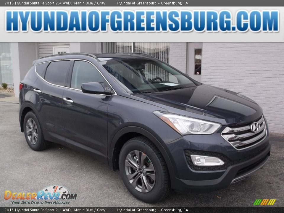 2015 Hyundai Santa Fe Sport 2.4 AWD Marlin Blue / Gray Photo #1