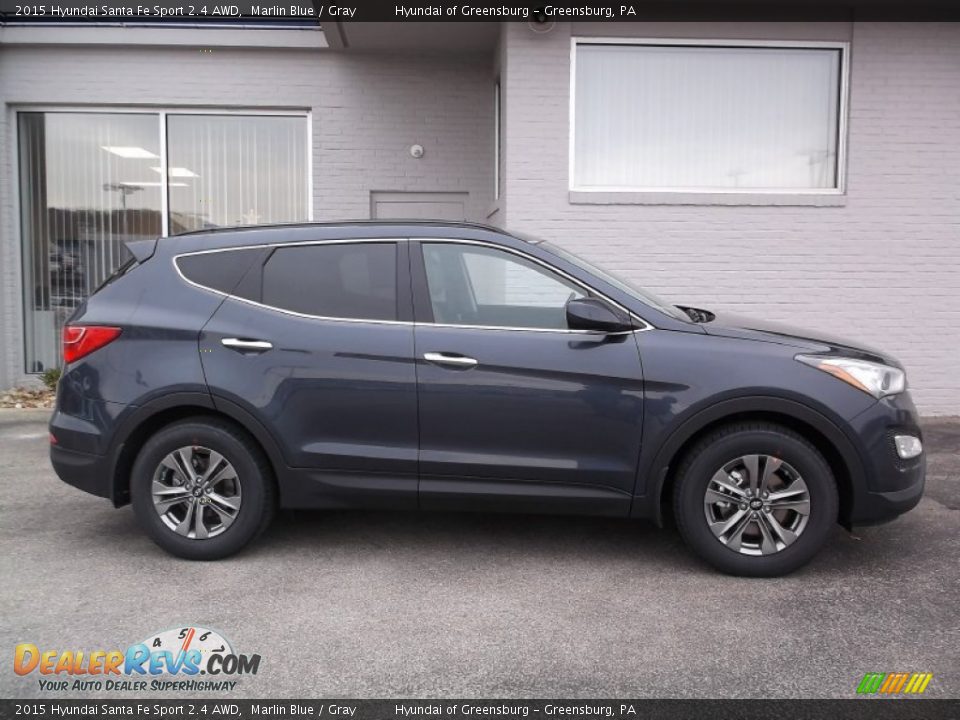 2015 Hyundai Santa Fe Sport 2.4 AWD Marlin Blue / Gray Photo #2