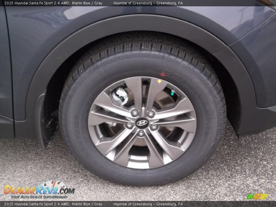 2015 Hyundai Santa Fe Sport 2.4 AWD Marlin Blue / Gray Photo #3