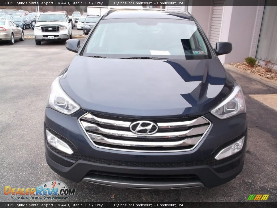2015 Hyundai Santa Fe Sport 2.4 AWD Marlin Blue / Gray Photo #4