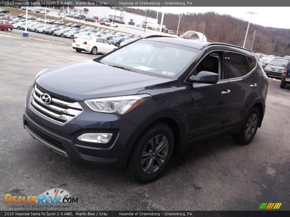 2015 Hyundai Santa Fe Sport 2.4 AWD Marlin Blue / Gray Photo #5