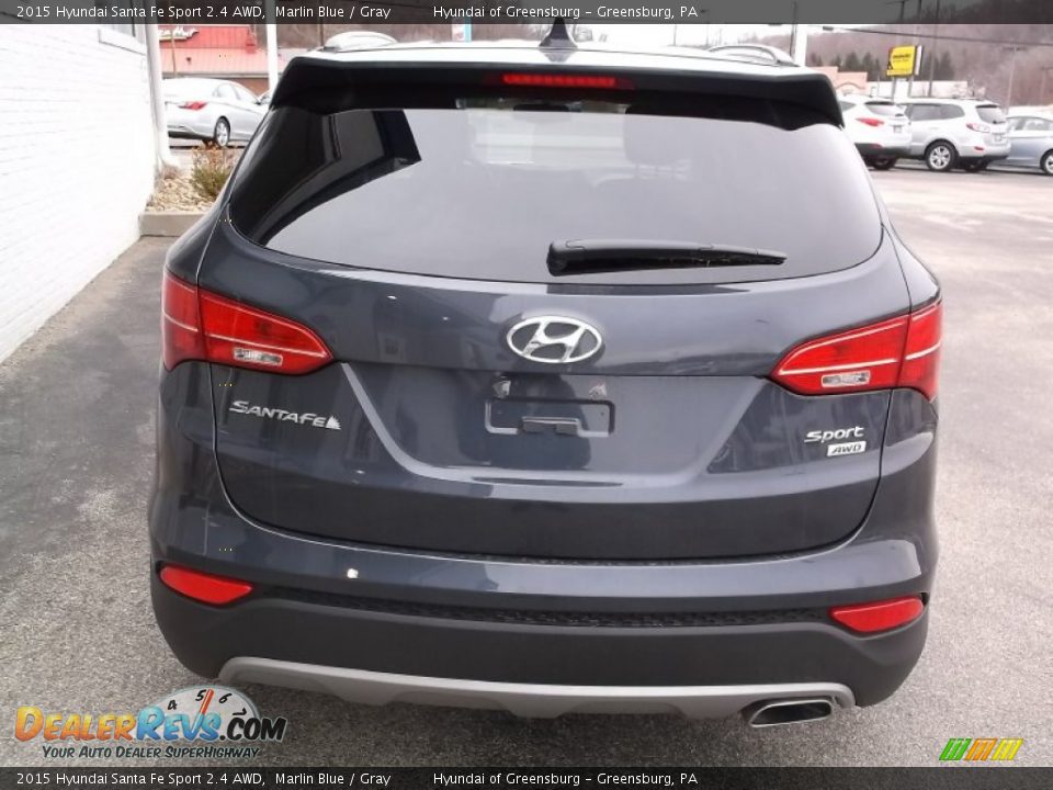 2015 Hyundai Santa Fe Sport 2.4 AWD Marlin Blue / Gray Photo #6
