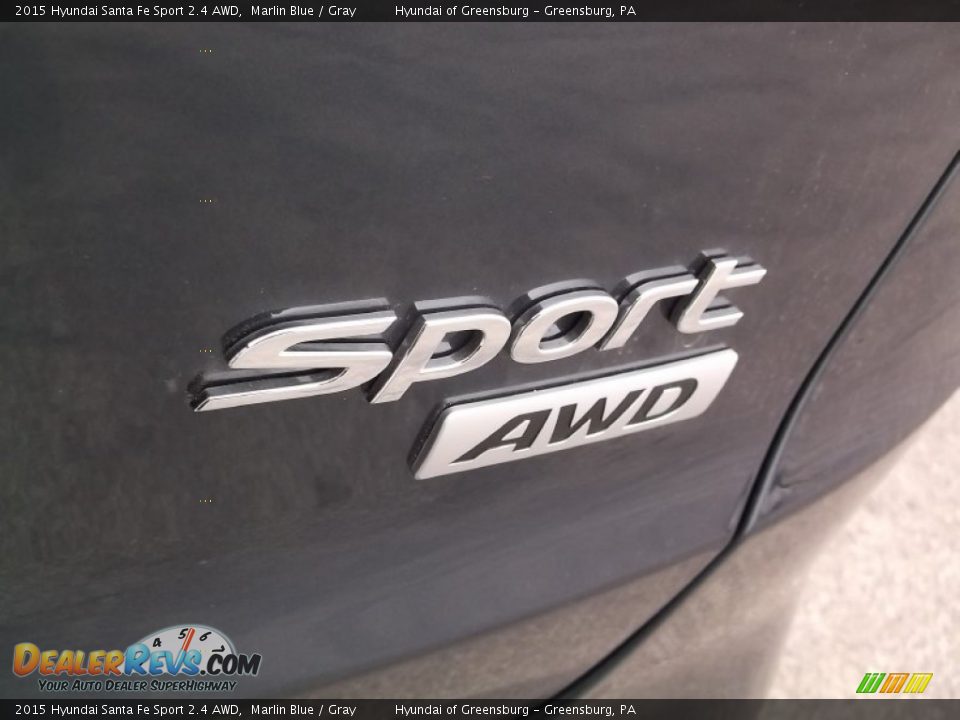 2015 Hyundai Santa Fe Sport 2.4 AWD Marlin Blue / Gray Photo #7