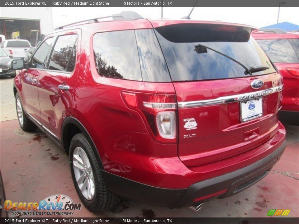 2015 Ford Explorer XLT Ruby Red / Medium Light Stone Photo #5