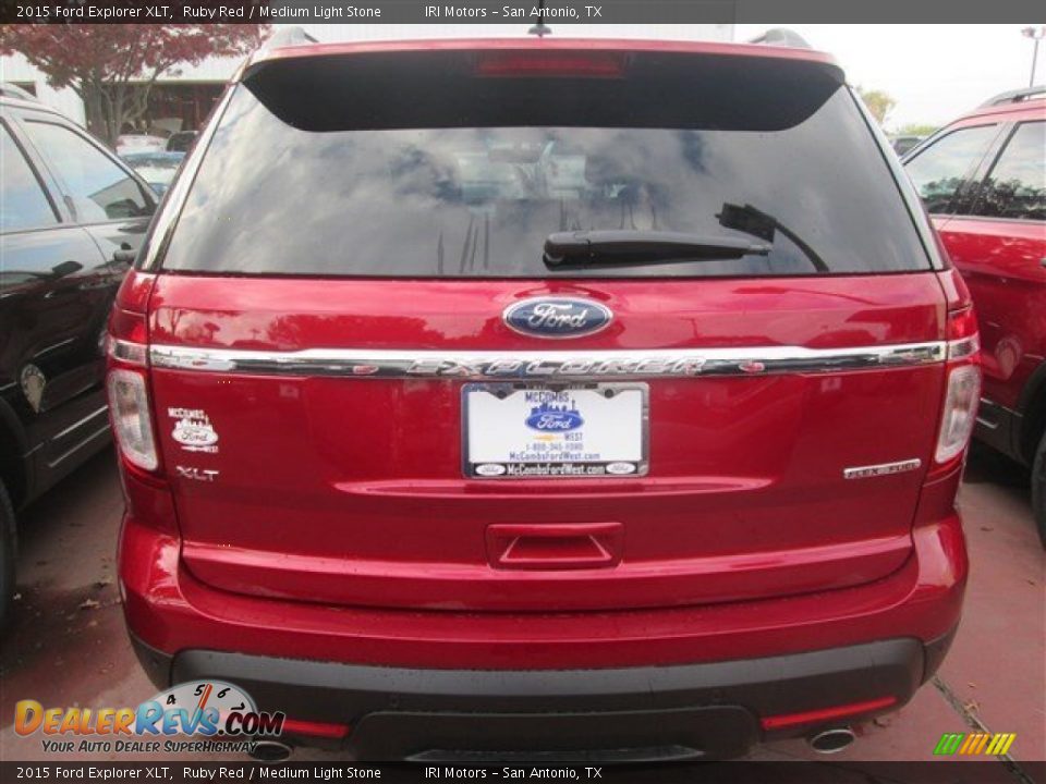 2015 Ford Explorer XLT Ruby Red / Medium Light Stone Photo #6