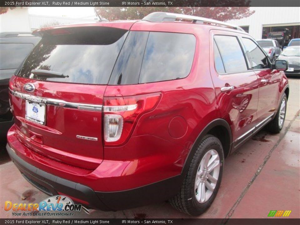 2015 Ford Explorer XLT Ruby Red / Medium Light Stone Photo #7