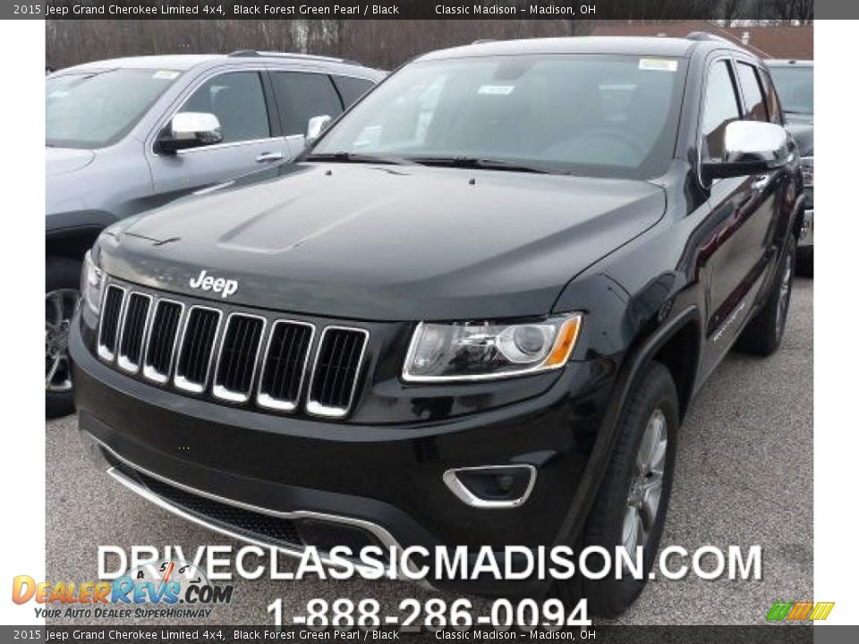 2015 Jeep Grand Cherokee Limited 4x4 Black Forest Green Pearl / Black Photo #1