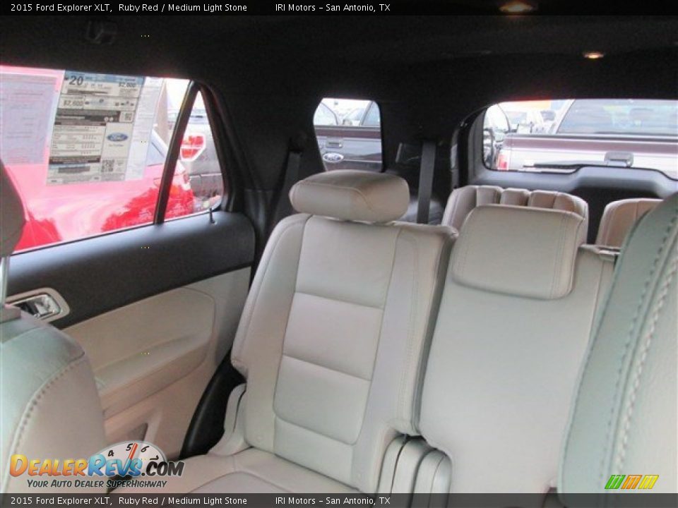2015 Ford Explorer XLT Ruby Red / Medium Light Stone Photo #13