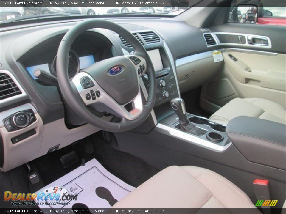 2015 Ford Explorer XLT Ruby Red / Medium Light Stone Photo #15