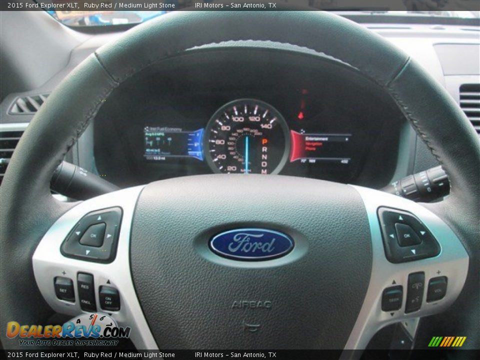 2015 Ford Explorer XLT Ruby Red / Medium Light Stone Photo #17