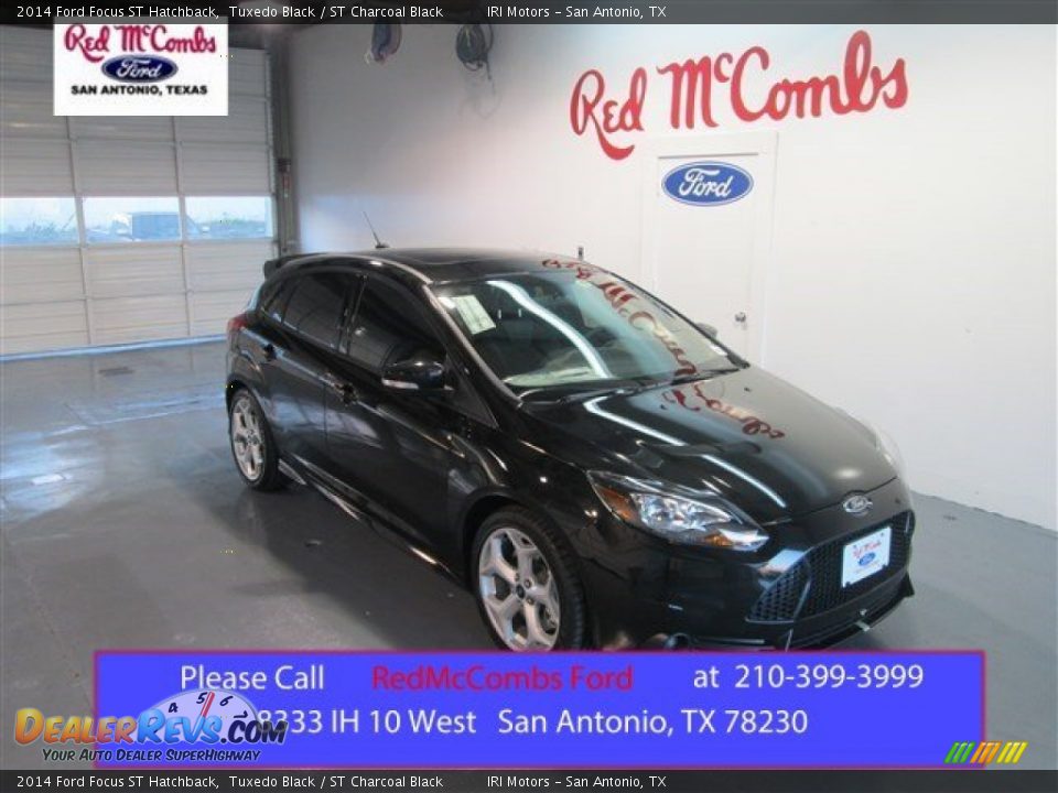 2014 Ford Focus ST Hatchback Tuxedo Black / ST Charcoal Black Photo #1