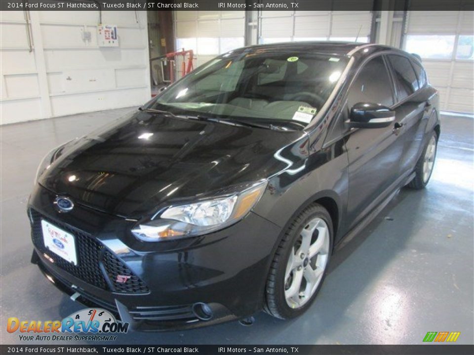 2014 Ford Focus ST Hatchback Tuxedo Black / ST Charcoal Black Photo #3
