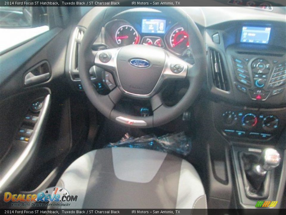 2014 Ford Focus ST Hatchback Tuxedo Black / ST Charcoal Black Photo #13