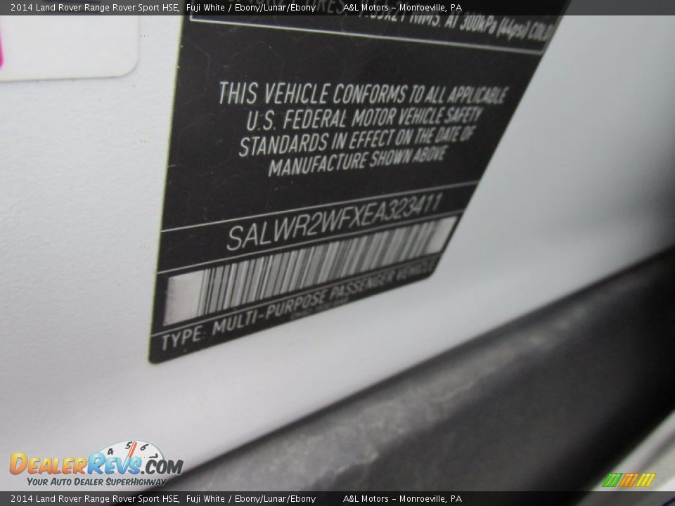 2014 Land Rover Range Rover Sport HSE Fuji White / Ebony/Lunar/Ebony Photo #19
