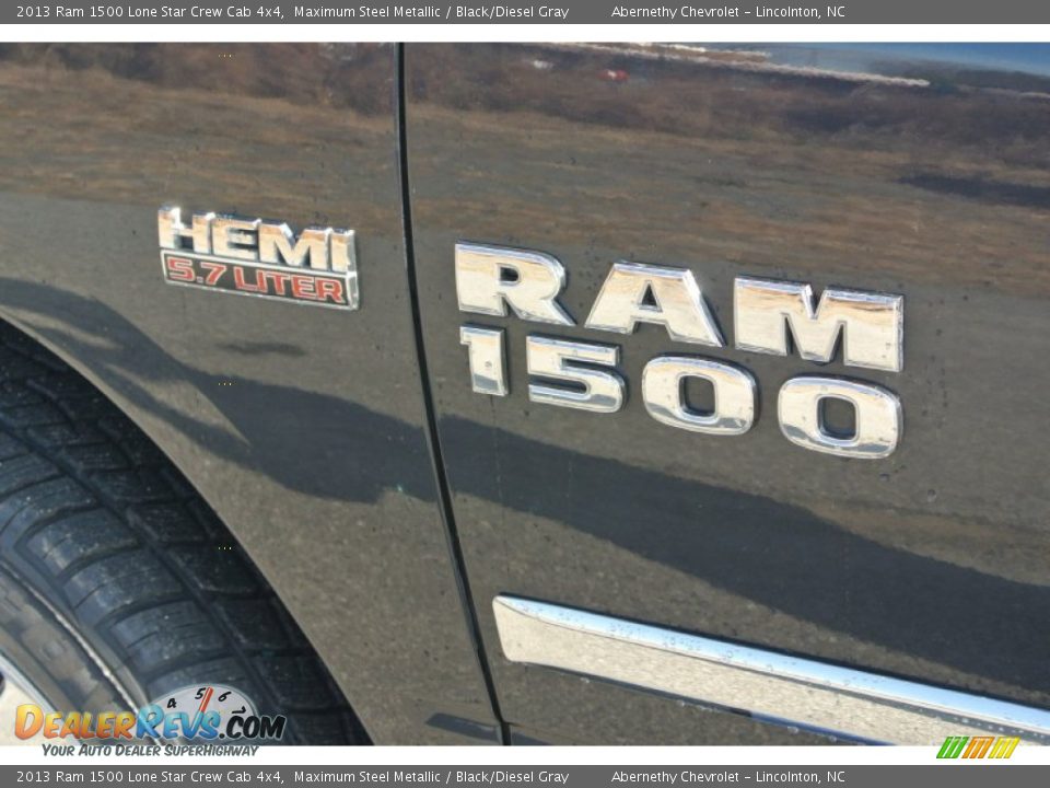 2013 Ram 1500 Lone Star Crew Cab 4x4 Maximum Steel Metallic / Black/Diesel Gray Photo #27
