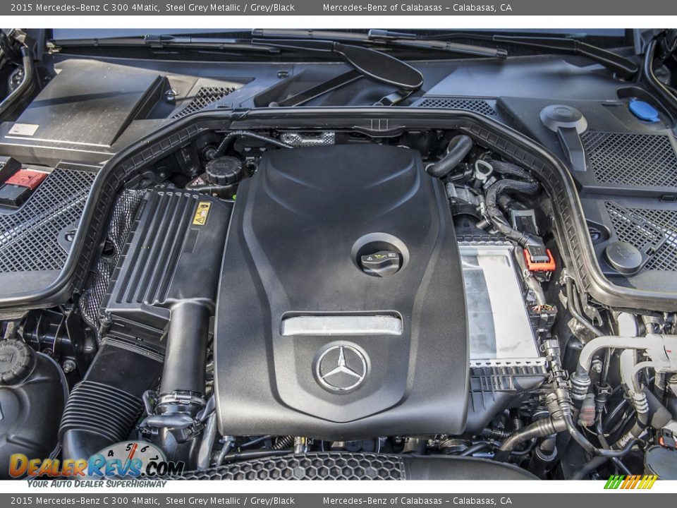 2015 Mercedes-Benz C 300 4Matic Steel Grey Metallic / Grey/Black Photo #9