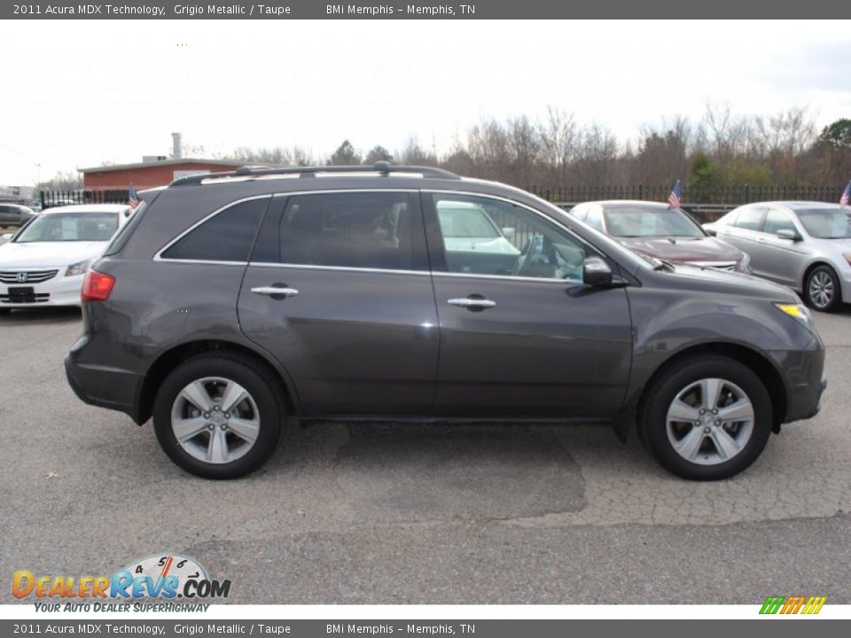 2011 Acura MDX Technology Grigio Metallic / Taupe Photo #6