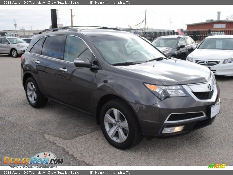 2011 Acura MDX Technology Grigio Metallic / Taupe Photo #7