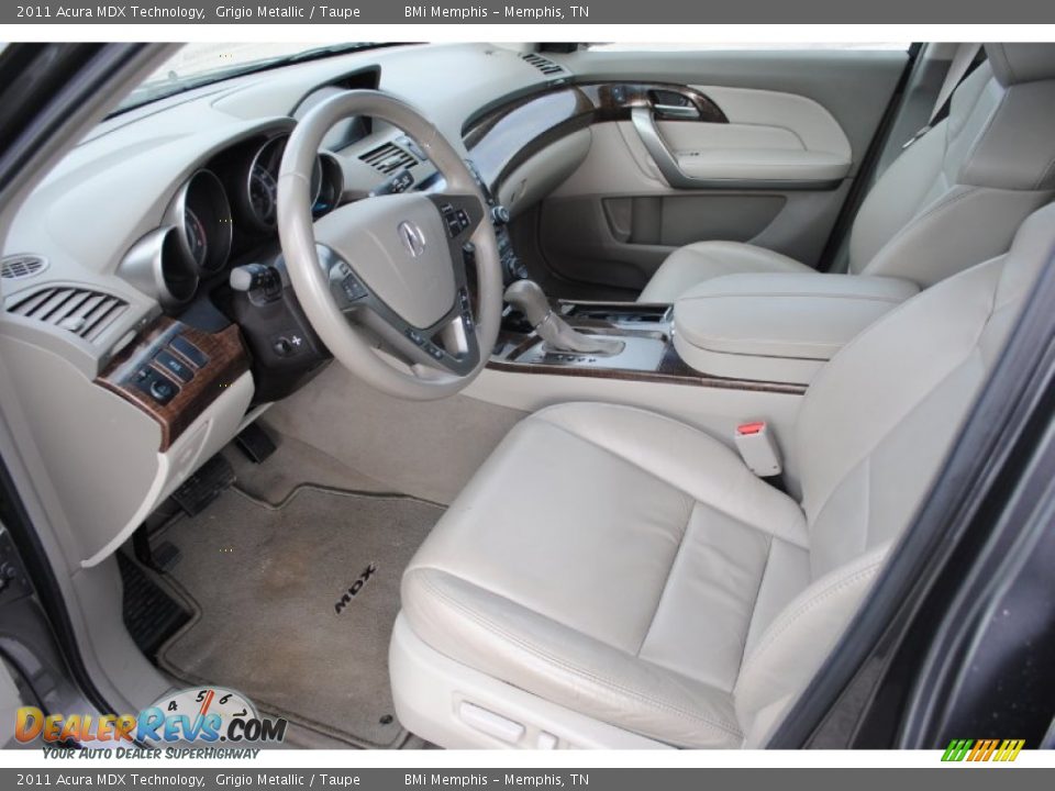 2011 Acura MDX Technology Grigio Metallic / Taupe Photo #11