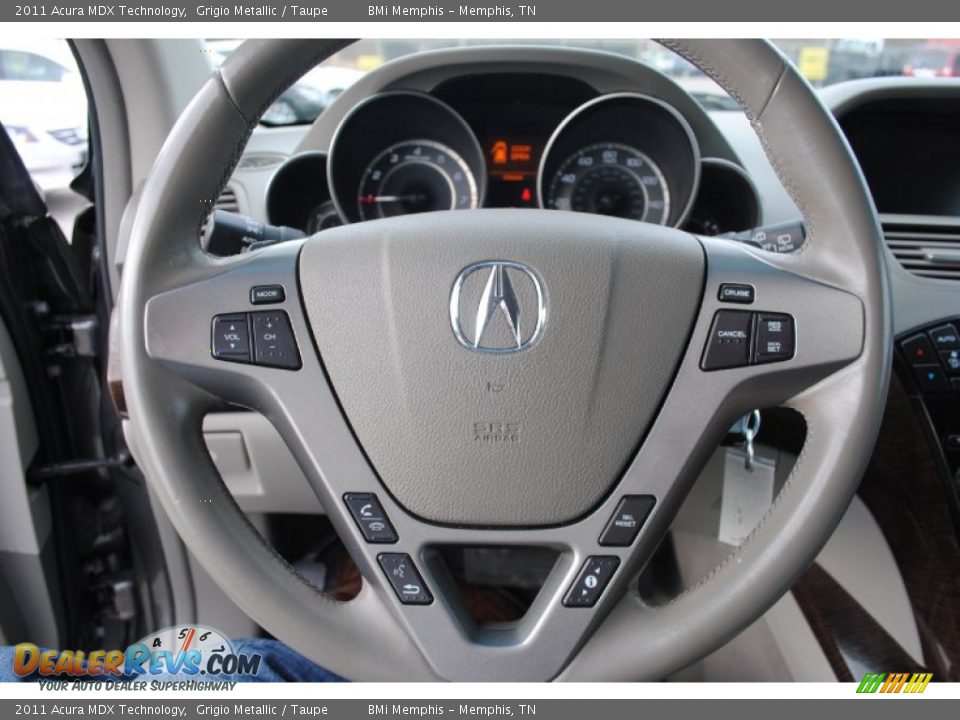 2011 Acura MDX Technology Grigio Metallic / Taupe Photo #14