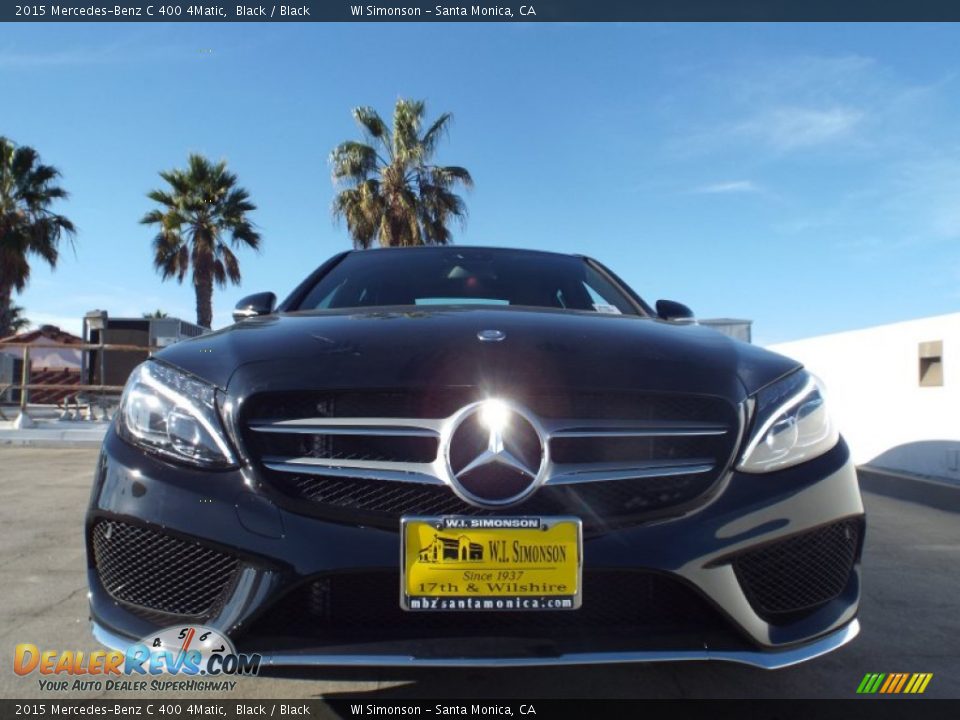2015 Mercedes-Benz C 400 4Matic Black / Black Photo #2