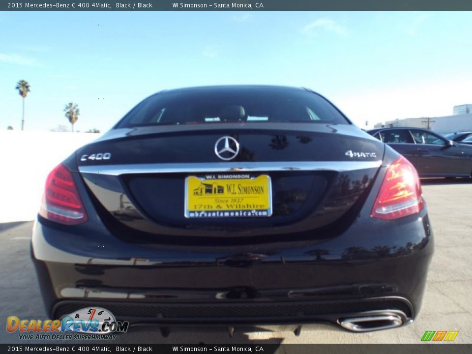 2015 Mercedes-Benz C 400 4Matic Black / Black Photo #5
