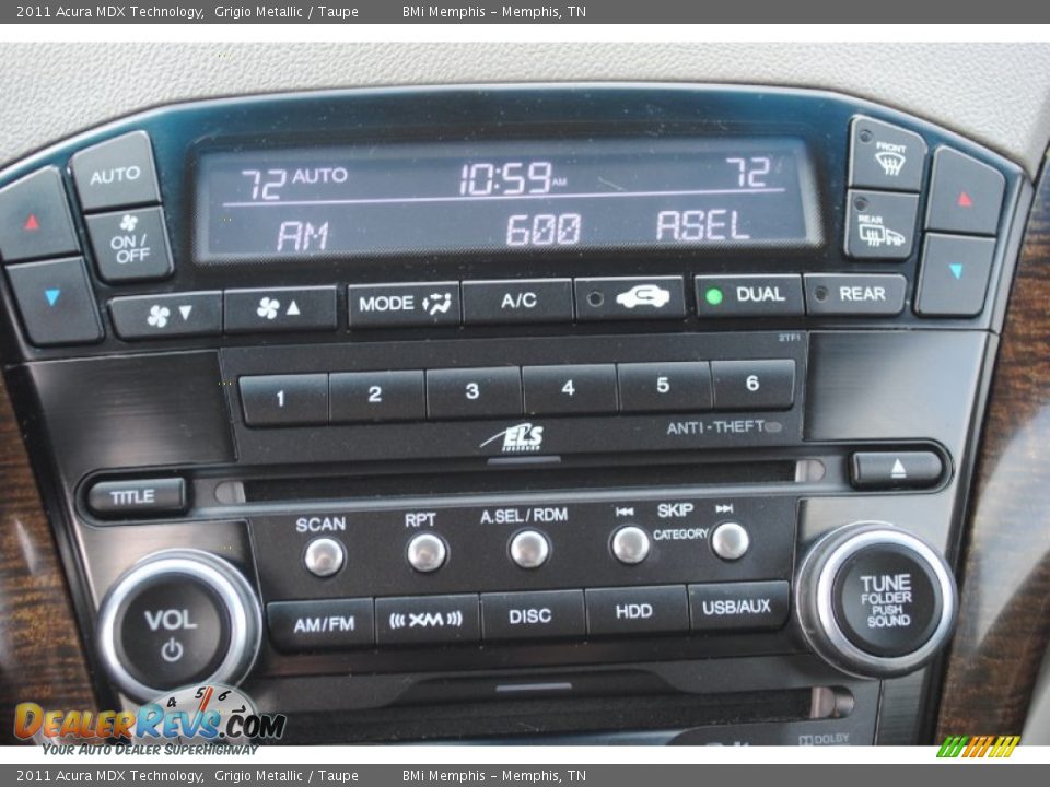 2011 Acura MDX Technology Grigio Metallic / Taupe Photo #21