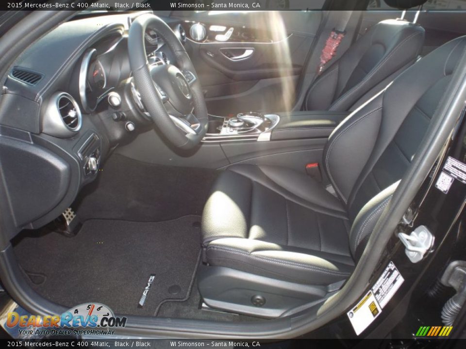 2015 Mercedes-Benz C 400 4Matic Black / Black Photo #7