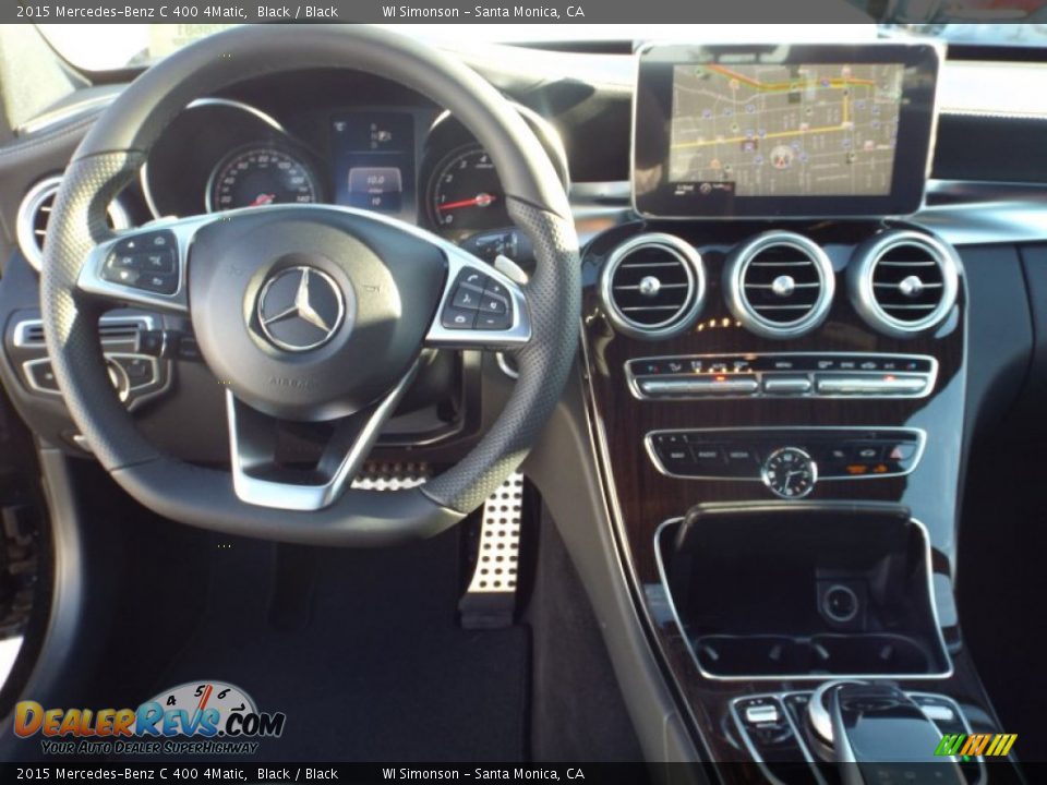 2015 Mercedes-Benz C 400 4Matic Black / Black Photo #9