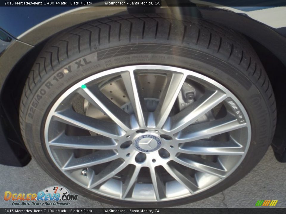 2015 Mercedes-Benz C 400 4Matic Black / Black Photo #10