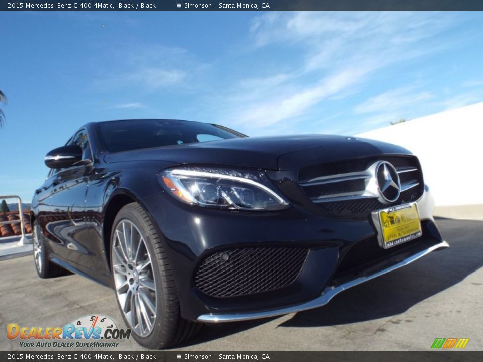 2015 Mercedes-Benz C 400 4Matic Black / Black Photo #11