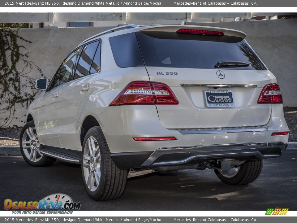 2015 Mercedes-Benz ML 350 designo Diamond White Metallic / Almond Beige/Mocha Photo #2