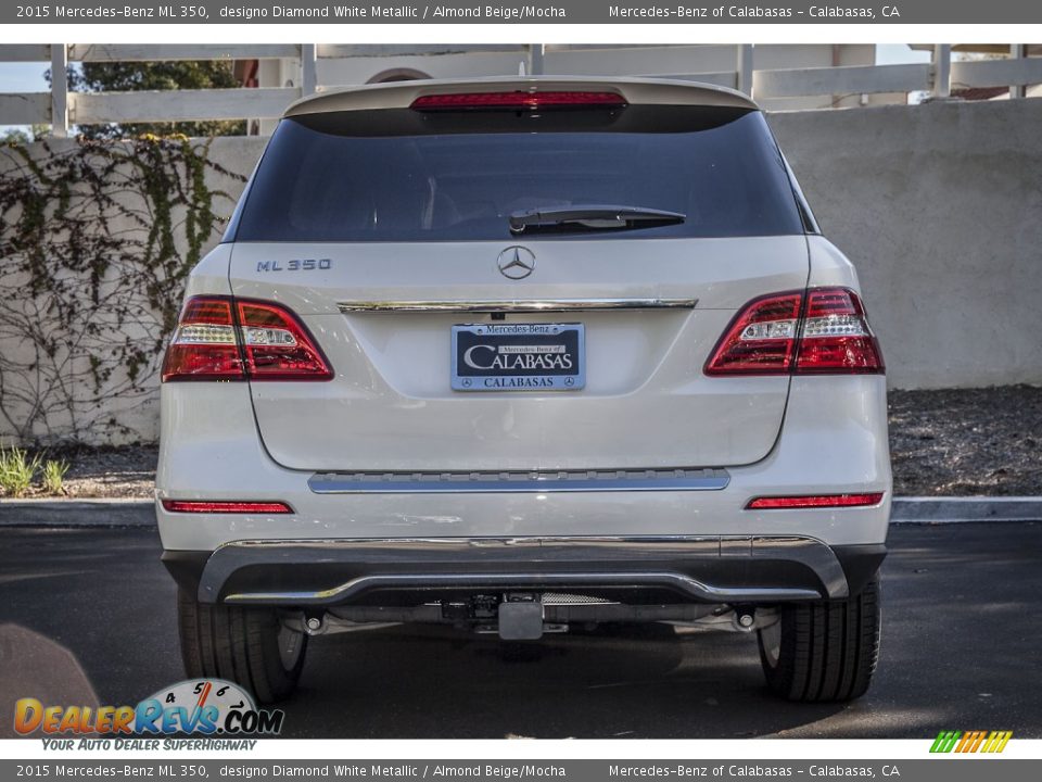 2015 Mercedes-Benz ML 350 designo Diamond White Metallic / Almond Beige/Mocha Photo #3