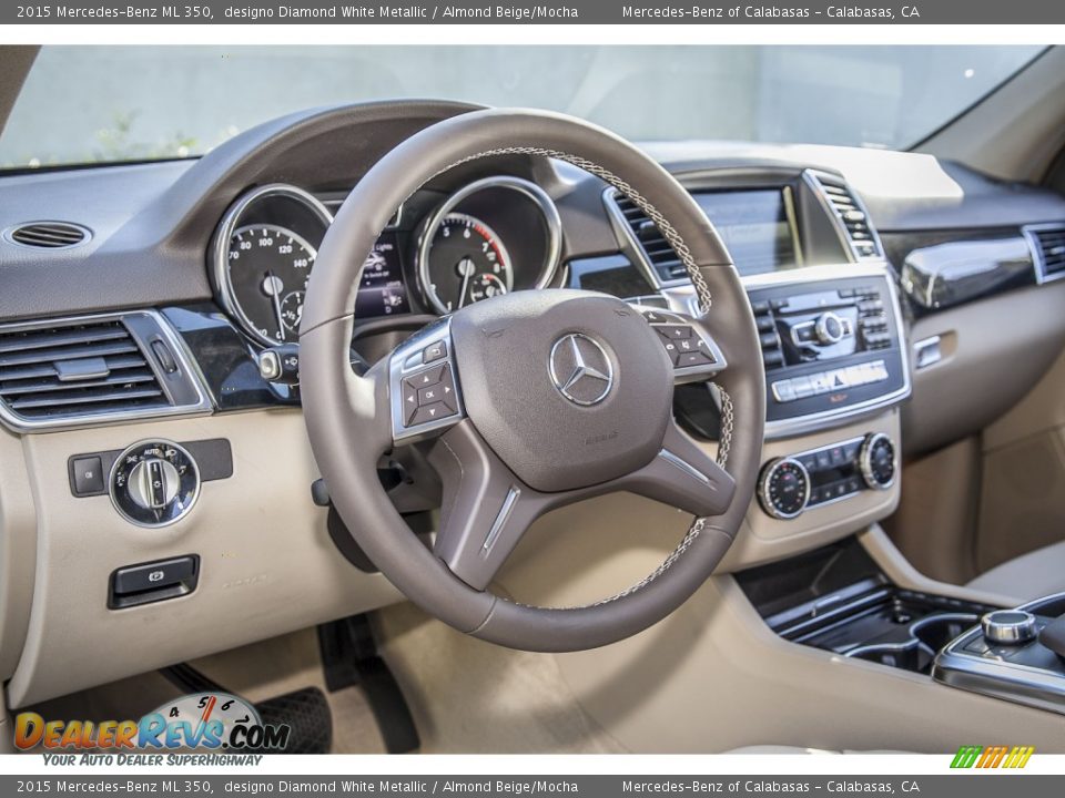 2015 Mercedes-Benz ML 350 designo Diamond White Metallic / Almond Beige/Mocha Photo #5