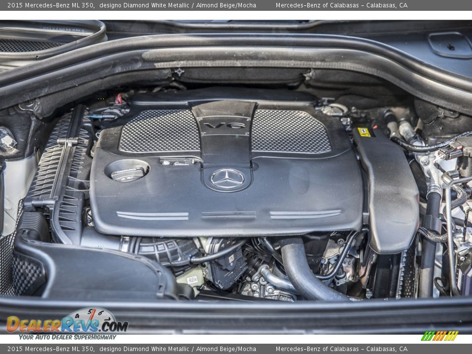 2015 Mercedes-Benz ML 350 designo Diamond White Metallic / Almond Beige/Mocha Photo #9