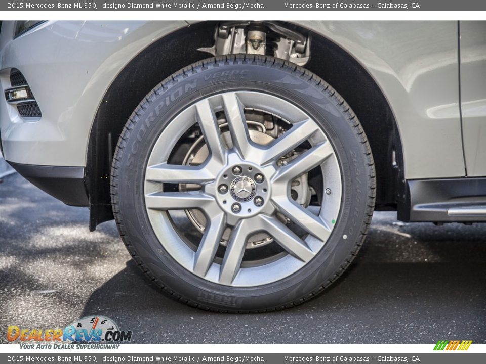2015 Mercedes-Benz ML 350 designo Diamond White Metallic / Almond Beige/Mocha Photo #10
