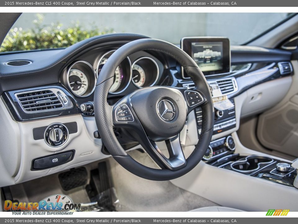 Porcelain/Black Interior - 2015 Mercedes-Benz CLS 400 Coupe Photo #5
