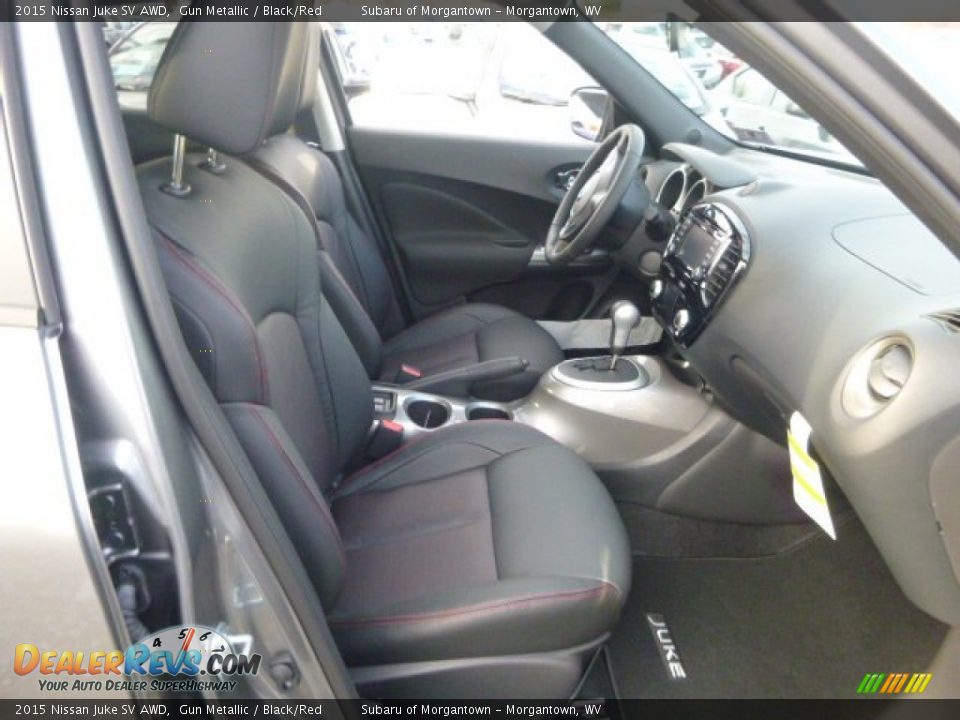 Black/Red Interior - 2015 Nissan Juke SV AWD Photo #10