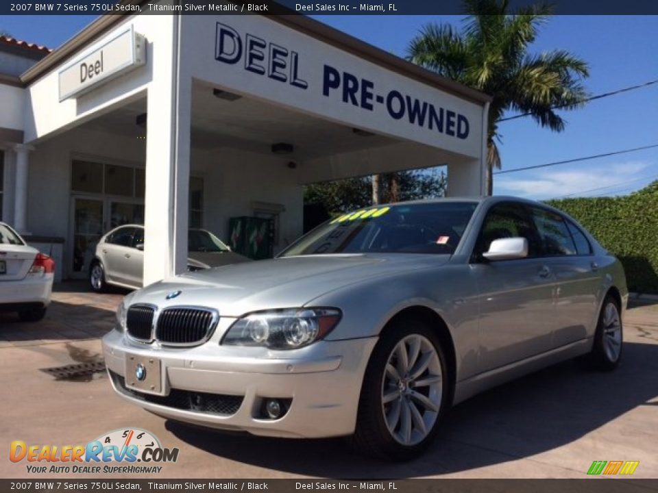 2007 BMW 7 Series 750Li Sedan Titanium Silver Metallic / Black Photo #1