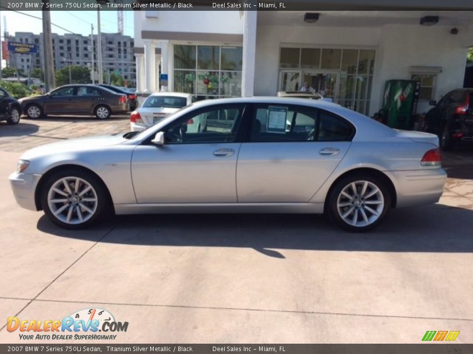 2007 BMW 7 Series 750Li Sedan Titanium Silver Metallic / Black Photo #2