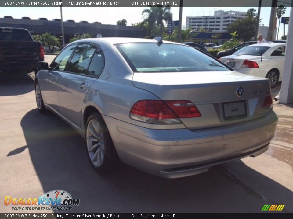 2007 BMW 7 Series 750Li Sedan Titanium Silver Metallic / Black Photo #3