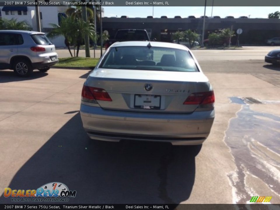 2007 BMW 7 Series 750Li Sedan Titanium Silver Metallic / Black Photo #4