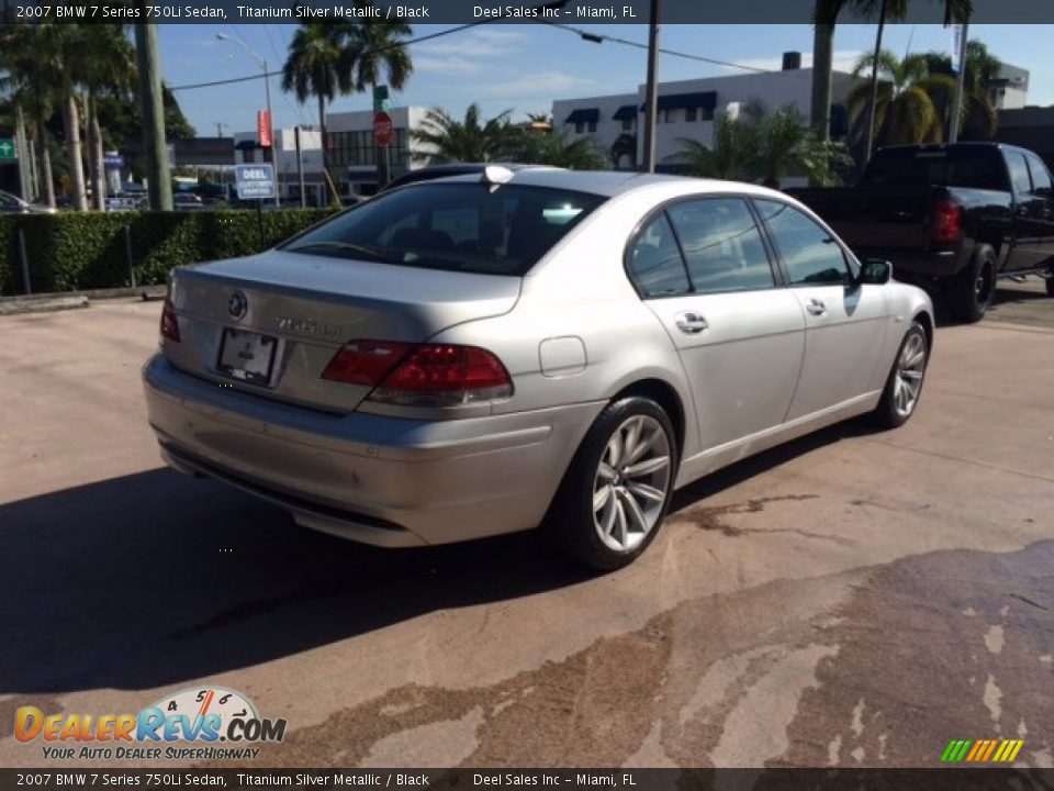 2007 BMW 7 Series 750Li Sedan Titanium Silver Metallic / Black Photo #5