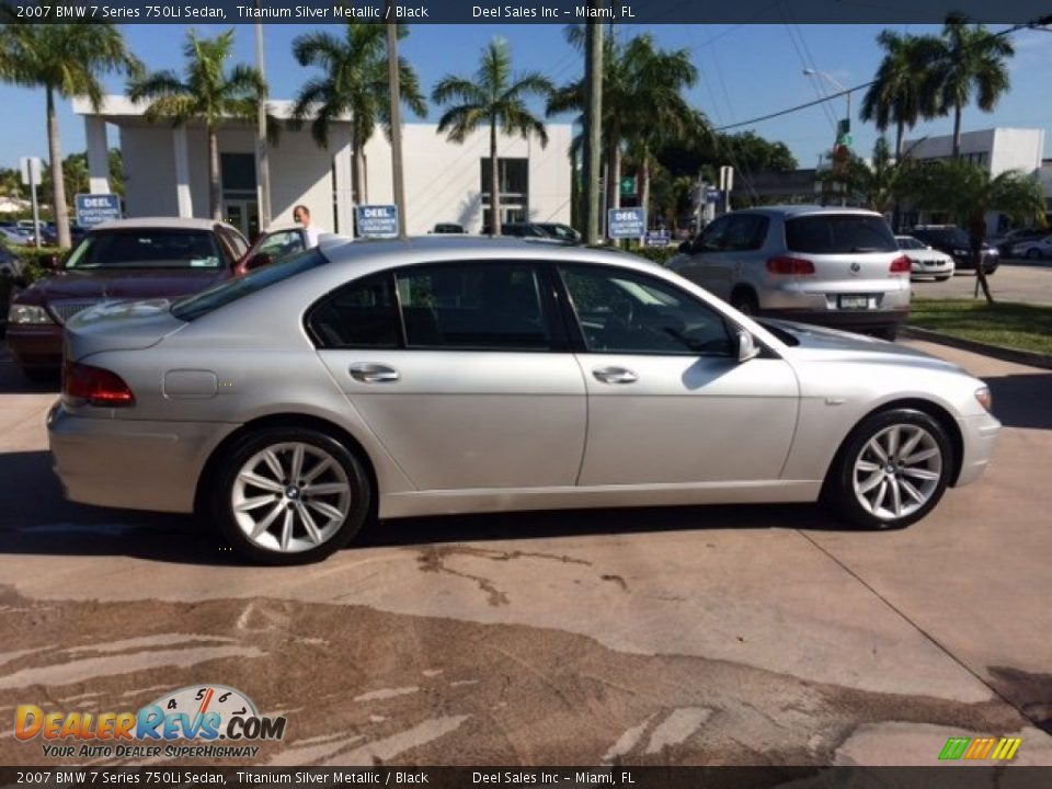 2007 BMW 7 Series 750Li Sedan Titanium Silver Metallic / Black Photo #6