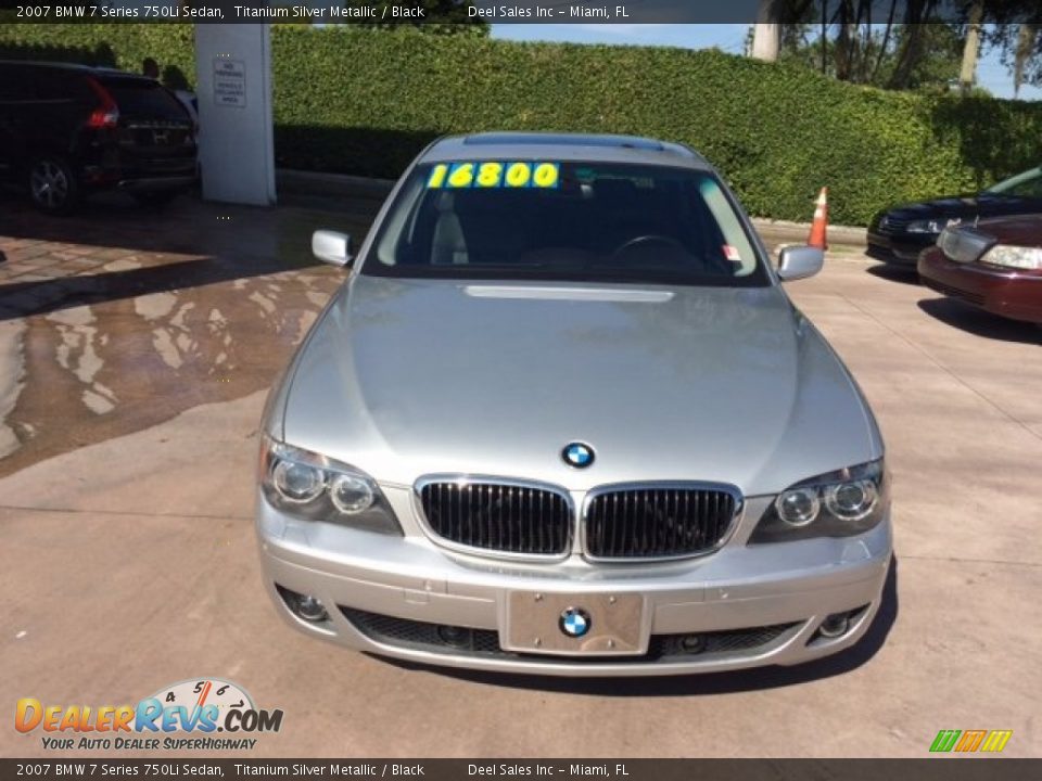 2007 BMW 7 Series 750Li Sedan Titanium Silver Metallic / Black Photo #8
