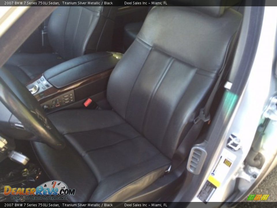 2007 BMW 7 Series 750Li Sedan Titanium Silver Metallic / Black Photo #9