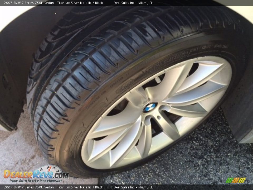 2007 BMW 7 Series 750Li Sedan Titanium Silver Metallic / Black Photo #14