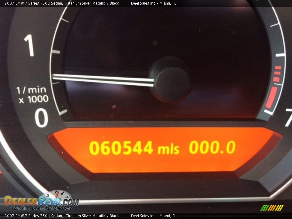 2007 BMW 7 Series 750Li Sedan Titanium Silver Metallic / Black Photo #16